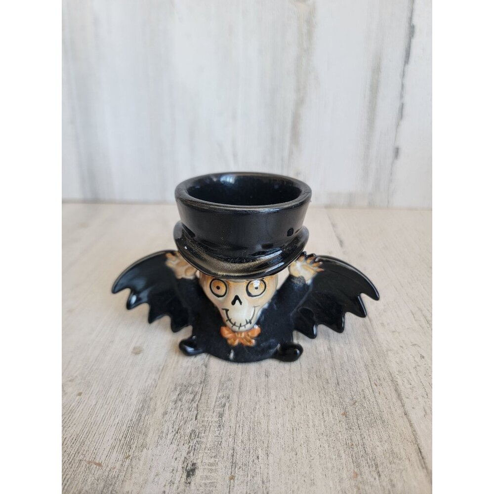 Yankee Candle bat boy tea light holder Halloween‎ decor skeleton